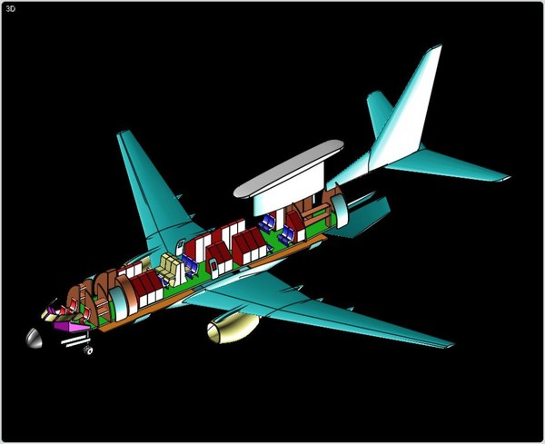 3d wedgetail aew aircraft model - Wedgetail AEW/Recon Aircraft Assembly Model by RodgerSaintJohn